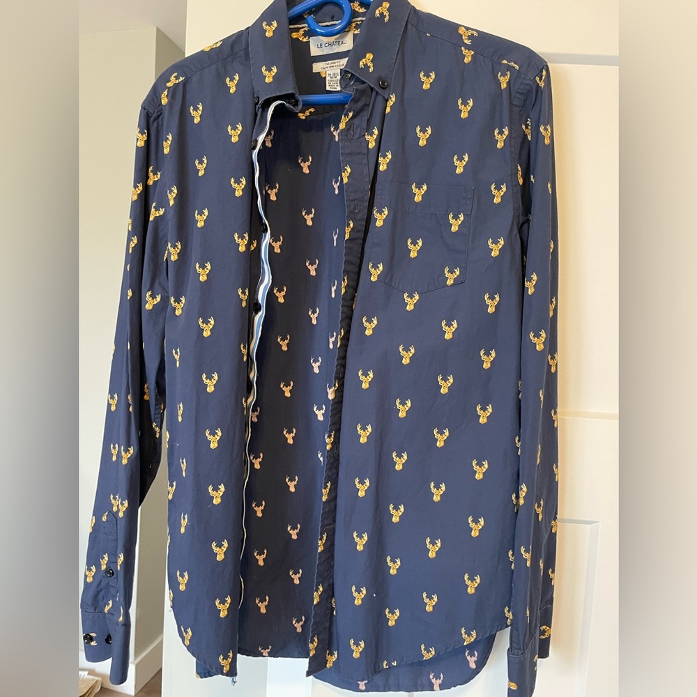 Men’s antler button down shirt